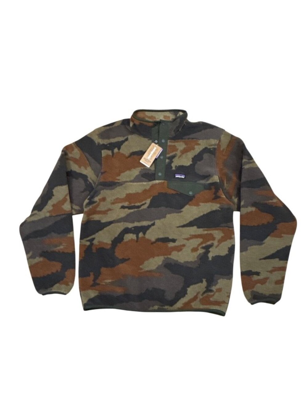 Patagonia Boys Synchilla Snap-T Pullover Fleece XXL Camo NWT